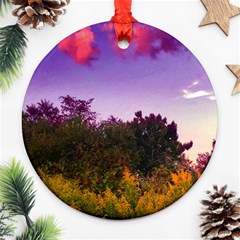 Purple Afternoon Ornament (round) by okhismakingart