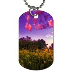 Purple Afternoon Dog Tag (one Side) by okhismakingart