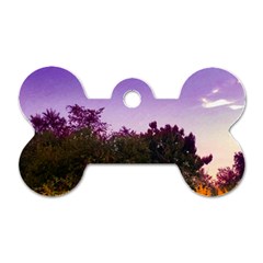 Purple Afternoon Dog Tag Bone (one Side) by okhismakingart