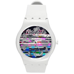 Static Wall Queen Anne s Lace Version Ii Round Plastic Sport Watch (m) by okhismakingart