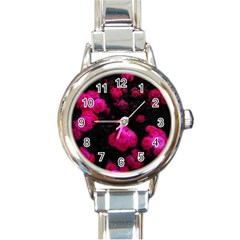 Bunches Of Roses Round Italian Charm Watch by okhismakingart