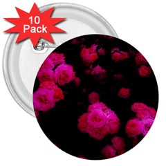 Bunches Of Roses 3  Buttons (10 Pack)  by okhismakingart