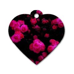 Bunches Of Roses Dog Tag Heart (one Side) by okhismakingart