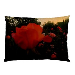 Rose Landscape Pillow Case by okhismakingart