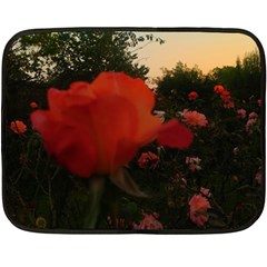 Rose Landscape Fleece Blanket (mini) by okhismakingart