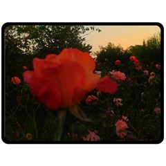 Rose Landscape Fleece Blanket (large)  by okhismakingart