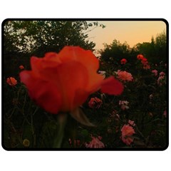 Rose Landscape Fleece Blanket (medium)  by okhismakingart