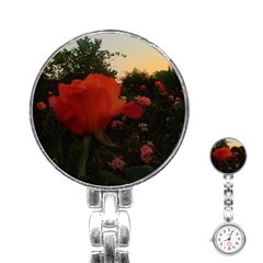 Rose Landscape Stainless Steel Nurses Watch by okhismakingart