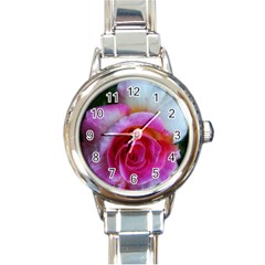 Spiral Rose Round Italian Charm Watch by okhismakingart