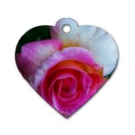 Spiral Rose Dog Tag Heart (Two Sides) Front