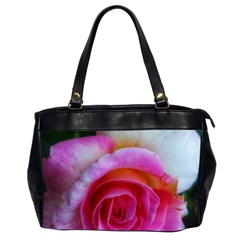 Spiral Rose Oversize Office Handbag (2 Sides) by okhismakingart