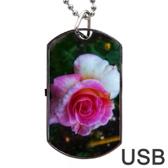 Spiral Rose Dog Tag Usb Flash (one Side) by okhismakingart