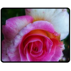 Spiral Rose Double Sided Fleece Blanket (medium)  by okhismakingart