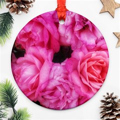 Pink Roses Ornament (round) by okhismakingart