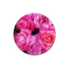 Pink Roses Magnet 3  (round) by okhismakingart