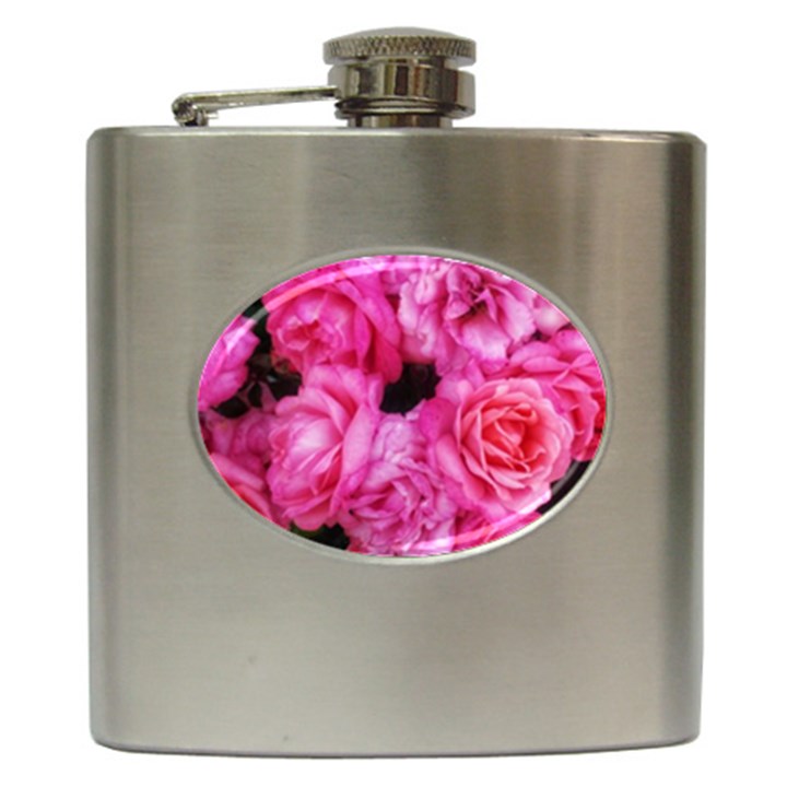 Pink Roses Hip Flask (6 oz)