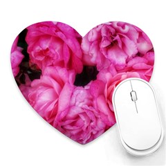 Pink Roses Heart Mousepads by okhismakingart