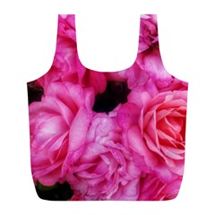 Pink Roses Full Print Recycle Bag (l) by okhismakingart