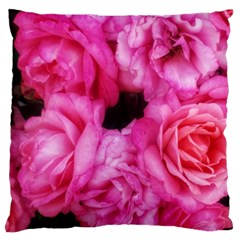 Pink Roses Standard Flano Cushion Case (two Sides) by okhismakingart