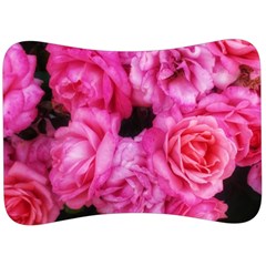 Pink Roses Velour Seat Head Rest Cushion by okhismakingart