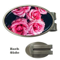 Pink Roses Ii Money Clips (oval)  by okhismakingart