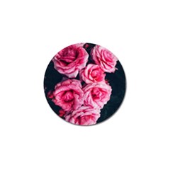 Pink Roses Ii Golf Ball Marker by okhismakingart