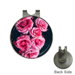 Pink Roses Ii Hat Clips With Golf Markers by okhismakingart