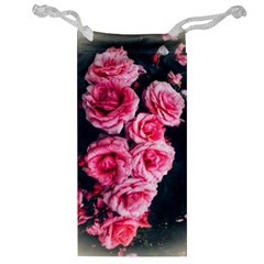 Pink Roses Ii Jewelry Bag by okhismakingart