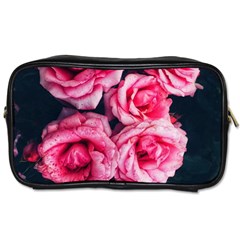 Pink Roses Ii Toiletries Bag (one Side) by okhismakingart