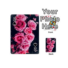 Pink Roses Ii Playing Cards 54 (mini) by okhismakingart