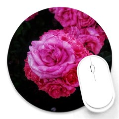 Bunches Of Roses (close Up) Round Mousepads by okhismakingart