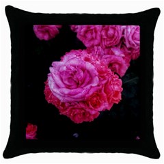 Bunches Of Roses (close Up) Throw Pillow Case (black) by okhismakingart