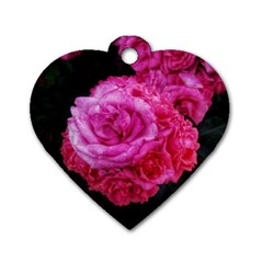 Bunches Of Roses (close Up) Dog Tag Heart (two Sides) by okhismakingart