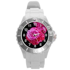 Bunches Of Roses (close Up) Round Plastic Sport Watch (l) by okhismakingart