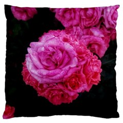 Bunches Of Roses (close Up) Large Flano Cushion Case (two Sides) by okhismakingart