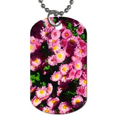 Pink Flower Bushes Dog Tag (one Side) by okhismakingart