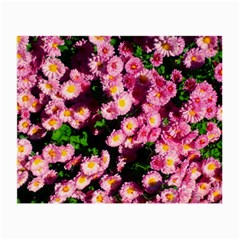 Pink Flower Bushes Small Glasses Cloth by okhismakingart