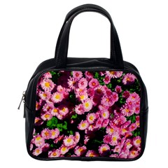 Pink Flower Bushes Classic Handbag (one Side) by okhismakingart