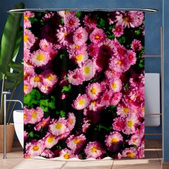 Pink Flower Bushes Shower Curtain 60  X 72  (medium)  by okhismakingart