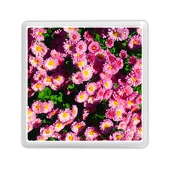 Pink Flower Bushes Memory Card Reader (square) by okhismakingart