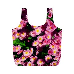 Pink Flower Bushes Full Print Recycle Bag (m) by okhismakingart