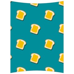 Toast With Cheese Pattern Turquoise Green Background Retro Funny Food Back Support Cushion by genx