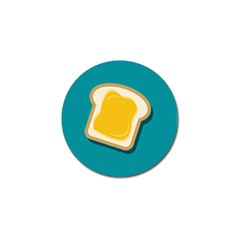 Toast With Cheese Pattern Turquoise Green Background Retro Funny Food Golf Ball Marker by genx