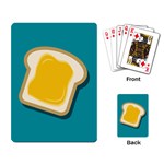 Toast With Cheese Pattern Turquoise Green Background Retro funny food Playing Cards Single Design Back