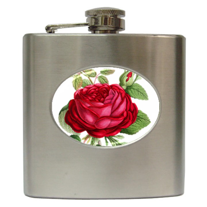 Rose - Vintage Hip Flask (6 oz)