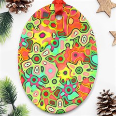 Colorful Shapes          Ornament (oval) by LalyLauraFLM