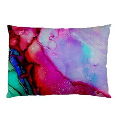 Red Purple Green Ink            Pillow Case by LalyLauraFLM