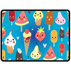 Cute Food Characters Clipart            Fleece Blanket by LalyLauraFLM