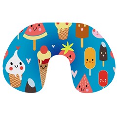 Cute Food Characters Clipart             Travel Neck Pillow