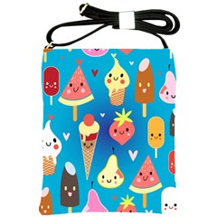 Cute Food Characters Clipart             Shoulder Sling Bag by LalyLauraFLM